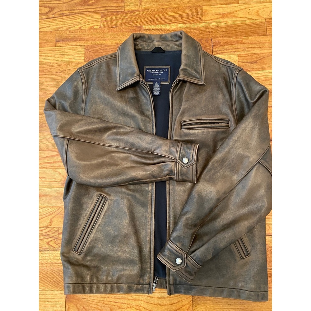 Men’s Genuine Leather Coat - American Eagle